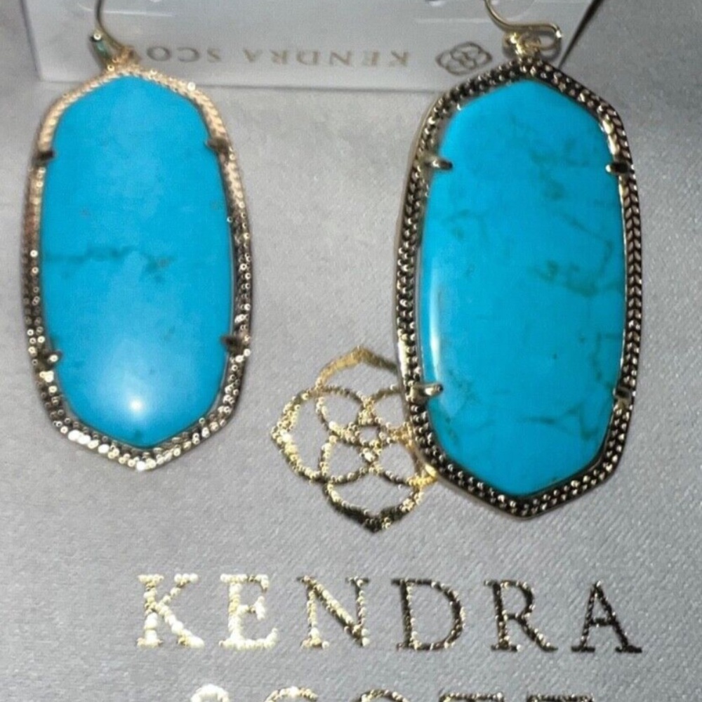 Kendra Scott Deva Turquoise Abalone Shell Earring… - image 5